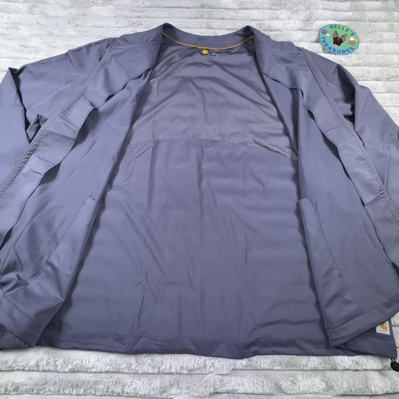 CARHARTT Women's 2XL Force Steel Blue liberty Zip Front Scrub Nursing Jacket NWT - Picture 8 of 10